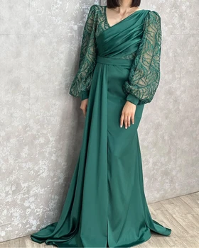 Женские атласные вечерние платья AsaNagi с V-образным вырезом длиной до пола Mermind Элегантное свадебное платье для выпускного вечера 2023 vestidos para mujer gala