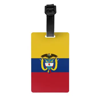 Изготовленный на заказ флаг Колумбии, Багажная бирка, защита конфиденциальности, Национальная эмблема Колумбии, Багажные бирки, этикетки для дорожных сумок, чемодан