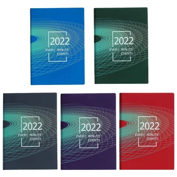 Кожаный планировщик 2022 года, ежедневный журнал с лентой расписания для взрослых, прямая поставка