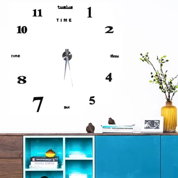 Креативные настенные часы ручной работы без звука DIY Стерео Цифровые настенные часы Гостиная Спальня Цифровые Настенные часы-наклейки в европейском стиле