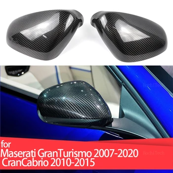 Крышки Боковых Зеркал Заднего Вида Из Настоящего Углеродного Волокна Для Maserati GT Gran Turismo Grantismo 07-20 GranCabrio 10-15 дополнительная Наклейка