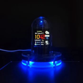 Ламповые часы RGB Nixie Smart WIFI Сетевой светодиодный светоизлучающий IPS цветной экран DIY Аналоговый цифровой ламповый ночник