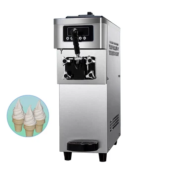 Машина для приготовления мягкого мороженого Настольная машина для приготовления десертного мороженого с ЖК-панелью Машина для приготовления мороженого