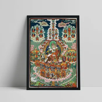 Плакат Тханка, Художественные Принты В Мистическом Восточном Стиле, Древние китайские Фрески, Винтажный Классический Художественный Цветной Рисунок Для Домашнего Декора