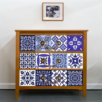 Плитка в фиолетовую полоску в богемном стиле, наклейки на мебель, кухонный декор, обои с глянцевой пленкой, наклейки на стены в стиле Peel & Stick Art