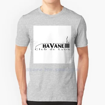 Повседневная футболка с логотипом Havane Club de Lyon, футболки из высококачественного графического материала из 100% хлопка.