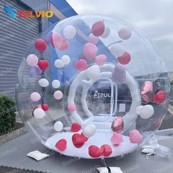 Прозрачный надувной домик с воздушными шарами для детской палатки для вечеринок на открытом воздухе