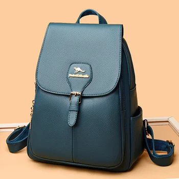 Простой винтажный женский рюкзак, модный кожаный женский рюкзак для путешествий, модные студенческие школьные сумки для девочек