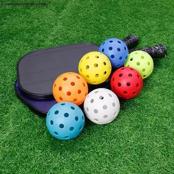 Светящийся шарик для пиклбола 74 мм, прочный ночной светло-зеленый шар, 40 лунок, шары для пиклбола для соревнований на открытом воздухе, светящиеся в темноте