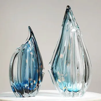 Стеклянные вазы в скандинавском стиле, украшения для гостиной, цветочная композиция, легкое роскошное стекло высокого класса, прозрачный заводчик цветов