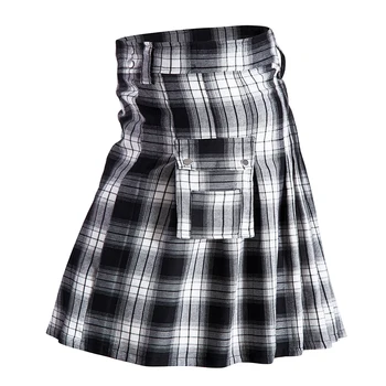 Этнический стиль Мужчины Женщины Шотландская юбка Шотландский Килт Мужская юбка Клетчатые Хлопчатобумажные килты Традиционная национальная ткань N01